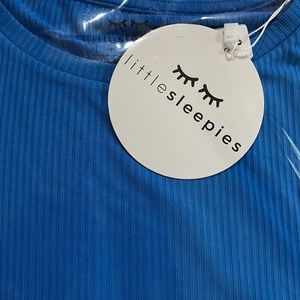 Little sleepies cobalt ribbed men’s pajama top and bottom